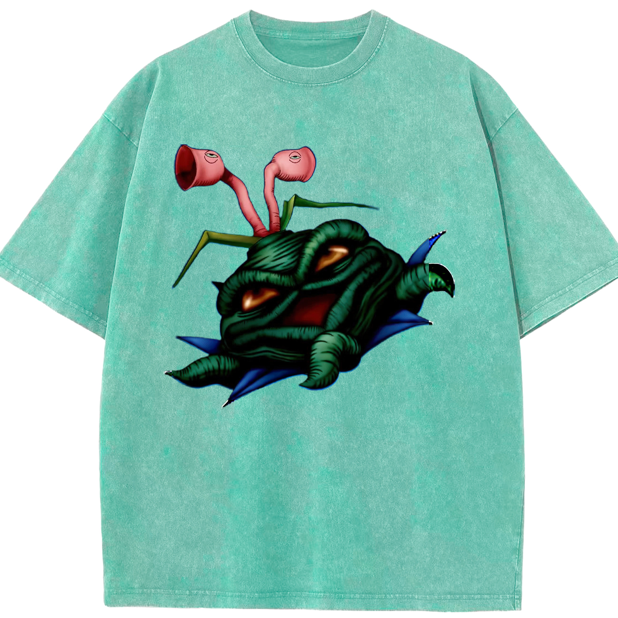 （画像用） 遊☆戯☆王 Yu-Gi-Oh! 綿100% ヴィンテージ風 半袖Tシャツ（フロントプリント）